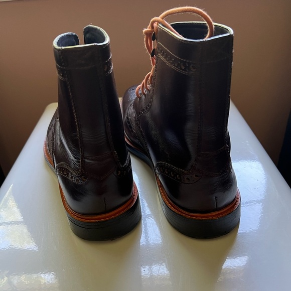 Cole Haan Air Harrison Brown Wingtip Boot Leather Lace up - Picture 9 of 13